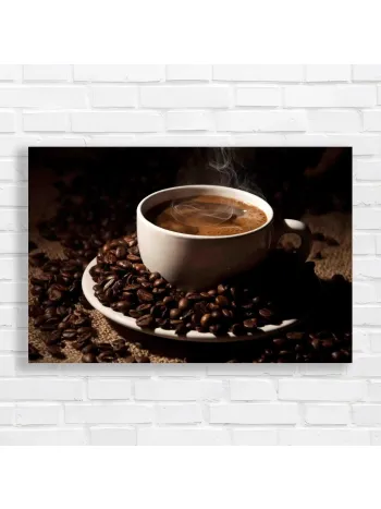 Steaming Coffee Beans Canvas Print