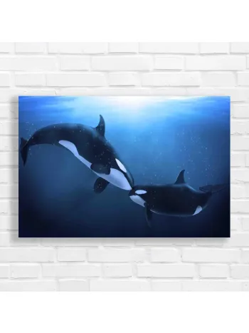 Orca Whale Ocean Serenity Canvas Print