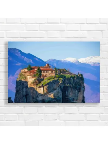 Meteora Monasteries Sky-High Serenity Canvas Print