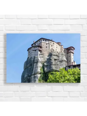 Ancient Monastery on Cliffside Canvas Print