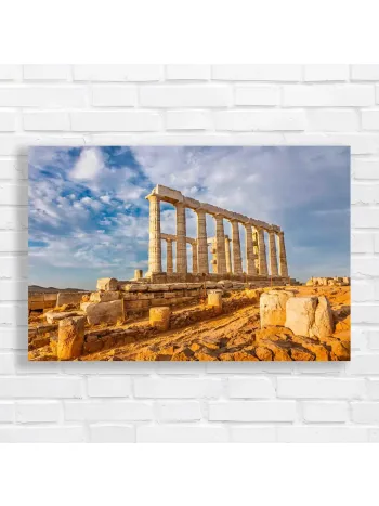 Ancient Greece Temple Columns Canvas Print