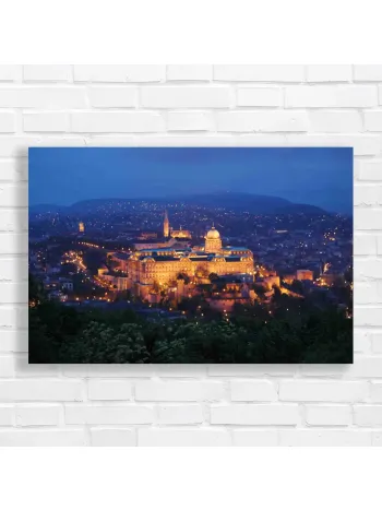 Budapest Castle Twilight Canvas Print