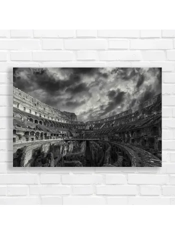 Dramatic Colosseum Architecture Canvas Print