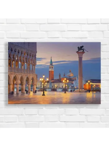 Venice Piazza San Marco Twilight Canvas Print