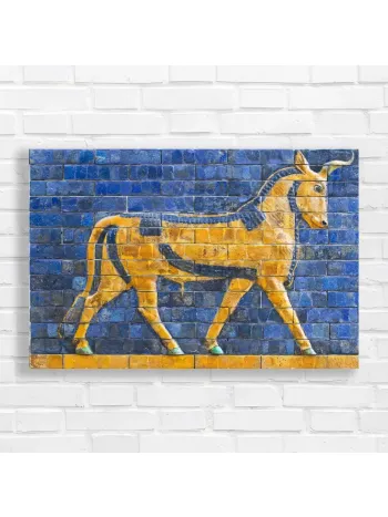 Ancient Babylonian Bull Artwork Canvas Print