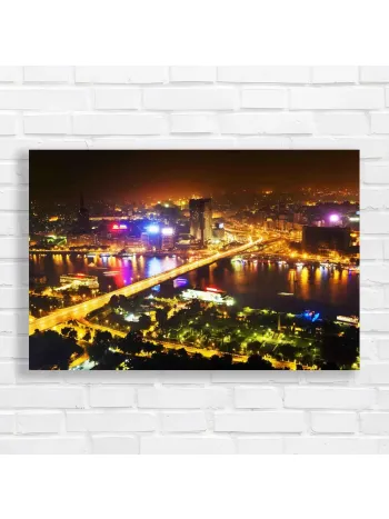 Cairo Nightscape River View Canvas Print