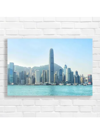 Hong Kong Skyline Modern Cityscape Canvas Print