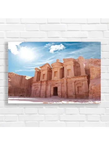 Ancient Petra Monastery Canvas Print