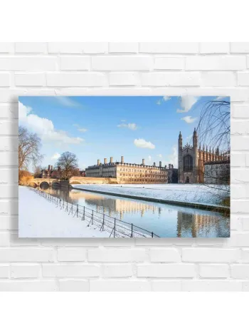 King's College Winter Serenity Canvas Print
